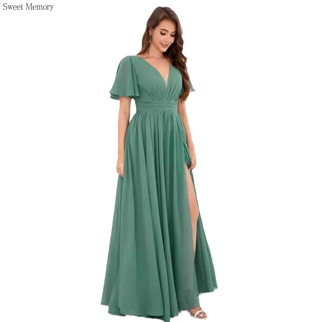 n1177-col-en-v-en-mousseline-de-soie-banquet-robe-de-soiree-femmes-robes-de-demoiselle-d'honneur-vetements-doux-memoire-etage-longueur-robe-de-fete-de-mariage