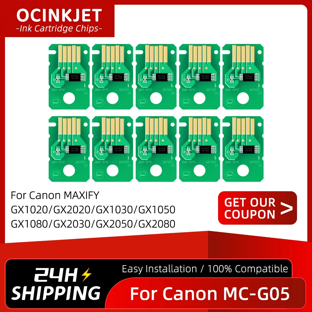 

For Canon MC-G05 MCG05 Maintenance Tank Chip 6176C001 For MAXIFY GX1020 GX2020 GX1030 GX1050 GX1080 GX2030 GX2050 GX2080