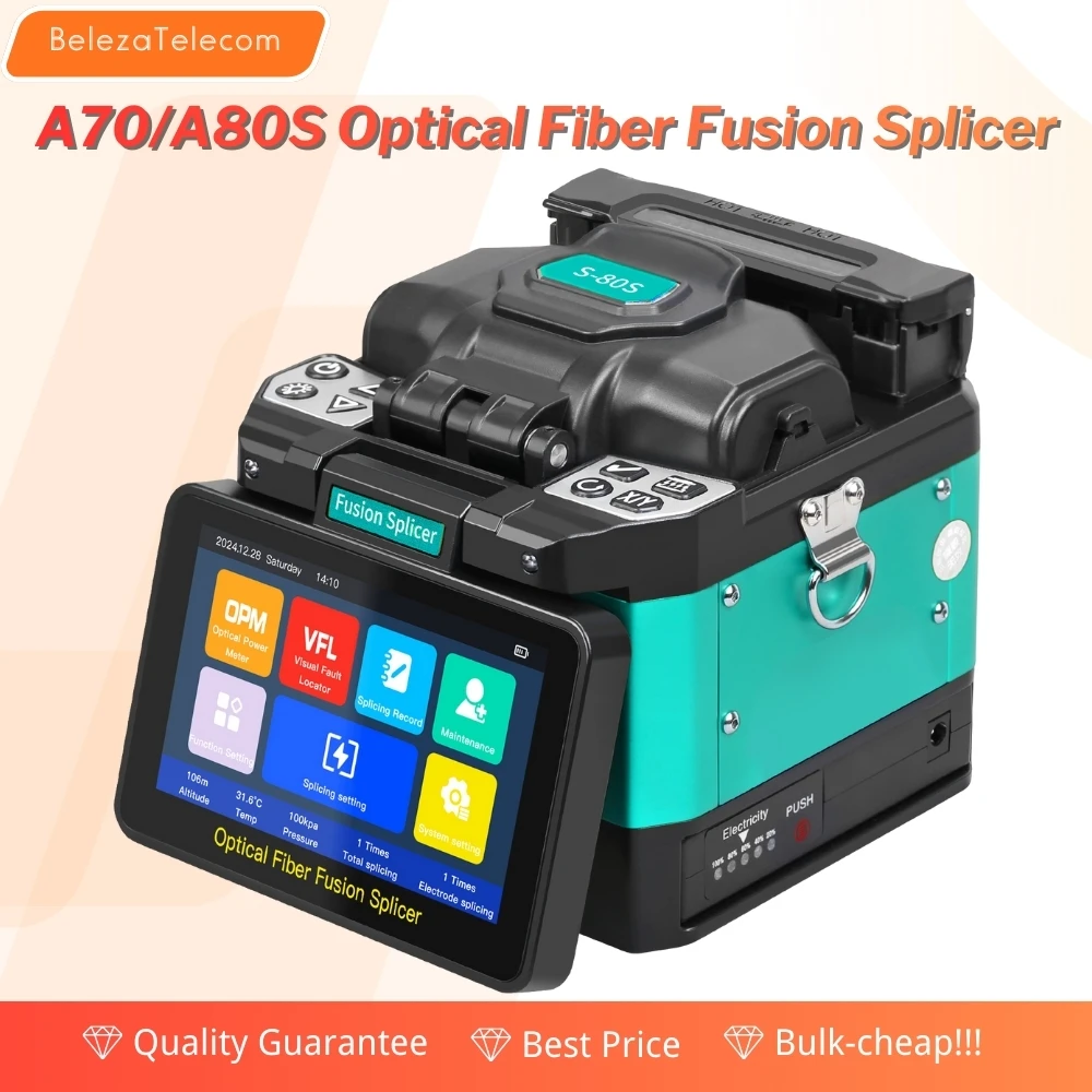 Comtyco A-80S alles-in-één fusie-splicer met touchscreen en vezeltest