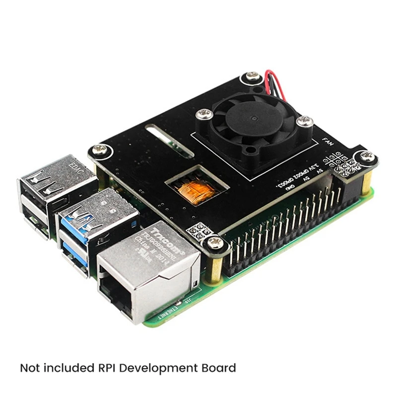 Per Raspberry Pi 4 POE HAT con ventola di raffreddamento Power Over Ethernet Module Support muslimate per Rasberry Pi 4B 3B +