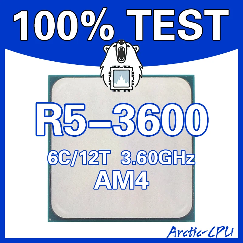 R5-3600 Ártico-CPU 100% TESTE 6C/12Tuluk3.60GHz AM4