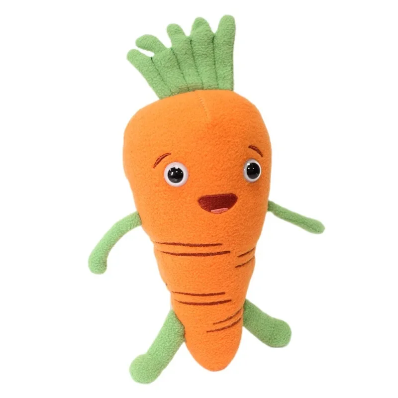 En Stock, juguetes creativos de peluche de frutas y verduras para niños, muñecas realistas de zanahoria, juguete educativo suave para padres e hijos