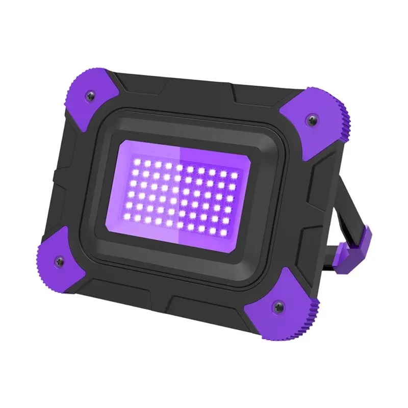 

IALJ-Outdoor Rechargeable Black Light Ultra Violet Flood Light For Glow Party Fishing Cordless 1PC