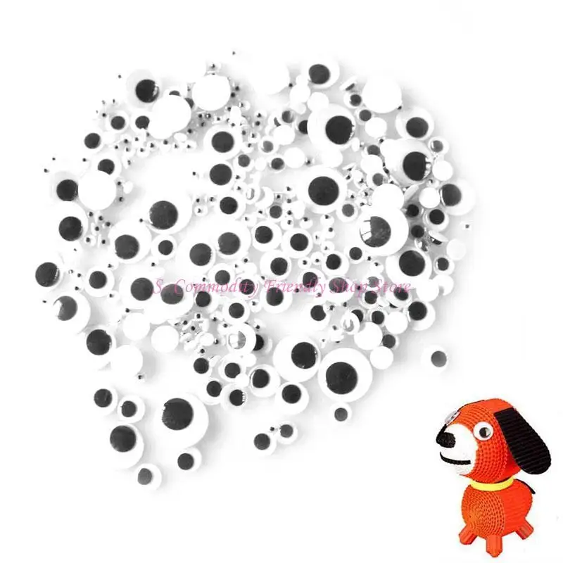 85AE 100 قطعة من الحرف اليدوية ذاتية اللصق لعيون جوجلي المتذبذبة