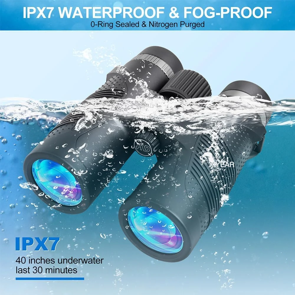 10X42 HD Binoculars Virtual High Power Binoculars With BaK4 Prisms FMC Lens IPX7 Waterproof Binoculars For Hunting Hiking