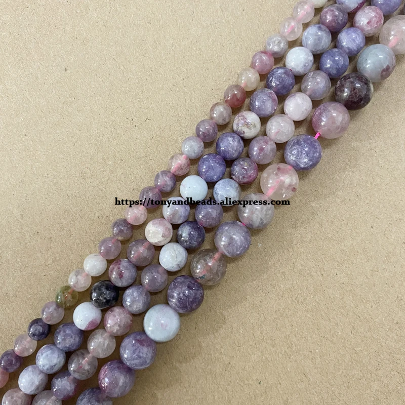 

Semi-precious Stones Madagascar Pink Tourmaline Stone Round Loose Beads 6 8 10 MM Pick Size For Jewelry Making DIY