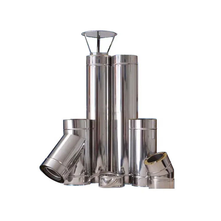 A set of single-layer double-layer chimney covers and caps, stainless steel SS304 solid smoke pipes