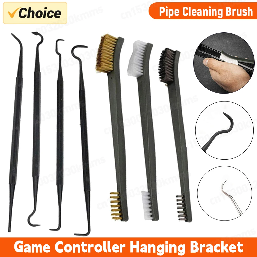 

Universal Portable Pipe Crack Cleaning Brush Hook Auto Parts Cleaner Accessories Stainless Steel Cleaning Tools Sets