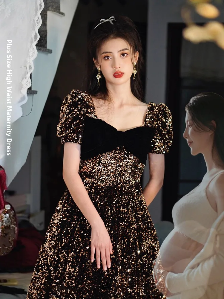 

Ele Long Evening Gown Sparkling Wedding Dr for plus Size Women Bridal Par Attire Host Dr Bla iny Cotail ...