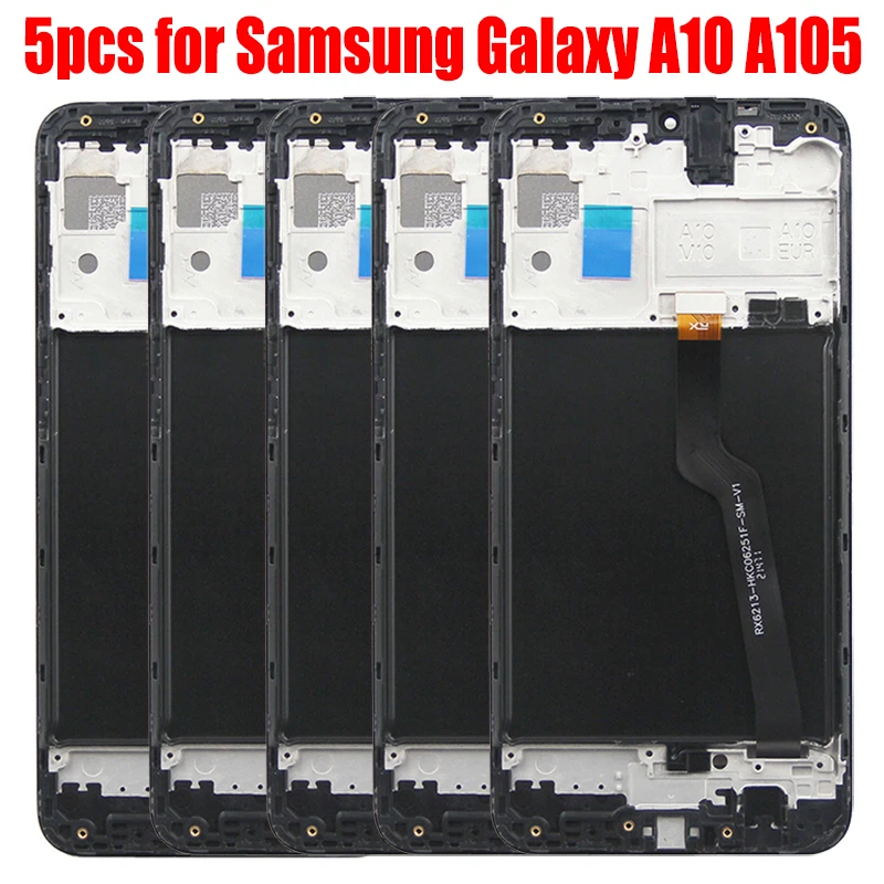 

5 Piece / Lot A10 OLED Display For Samsung A10 A105 A105F LCD Display Monitor Module with Touch Screen Digitizer Assembly Frame