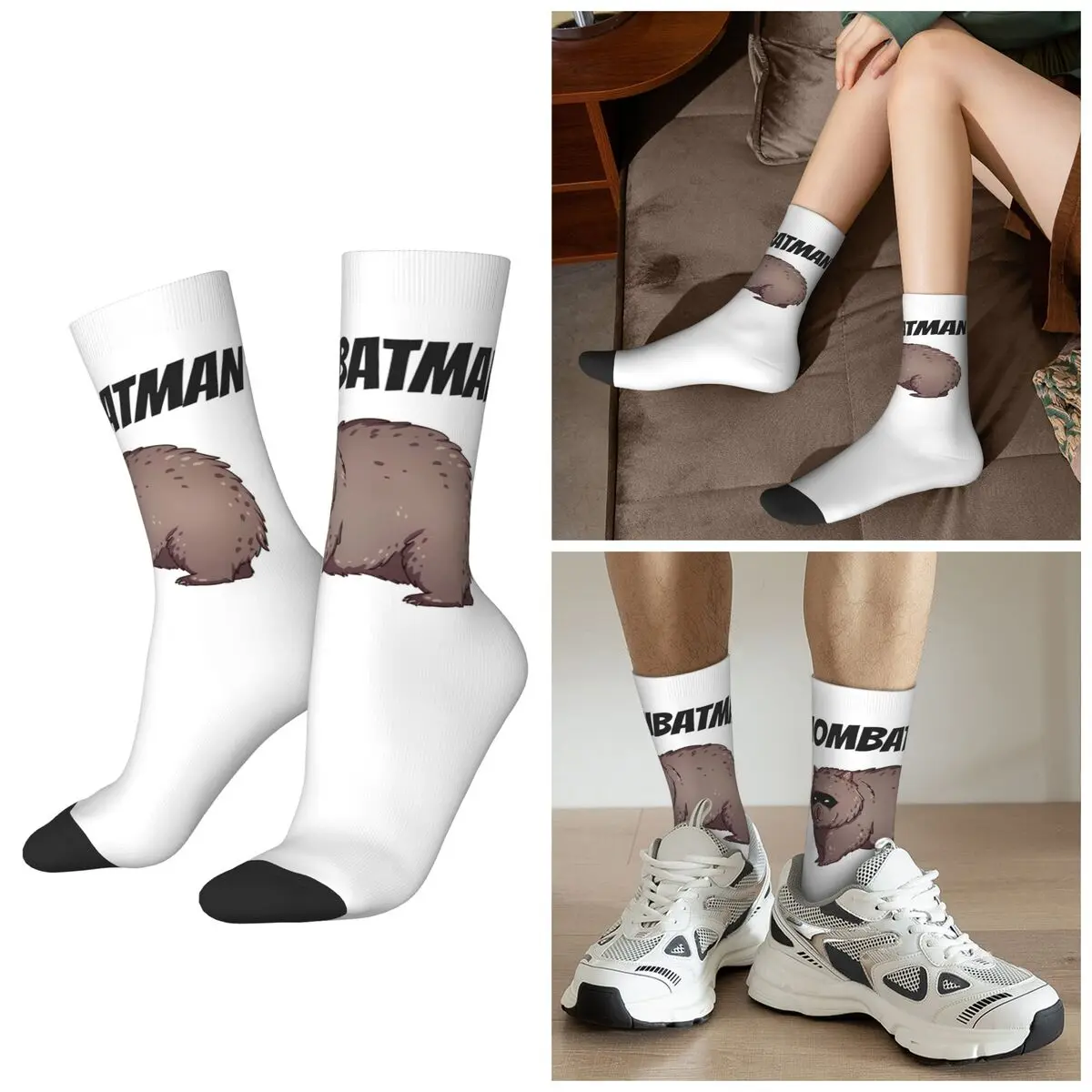 

Всесезонные носки Wombat, спортивные носки в стиле Харадзюку, мягкие модные чулки для мужчин и женщин, подарки