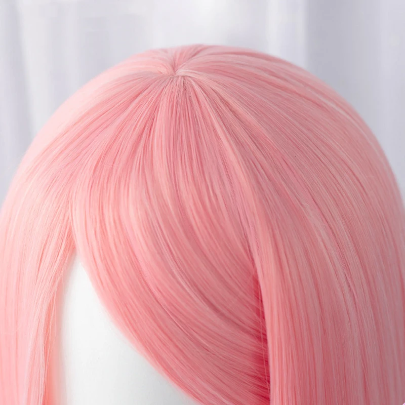 Anime Cosplay Haruno Sakura Wig Pink Cute Wig Haruno Sakura Heat Resistant Hair Wigs + Wig Cap