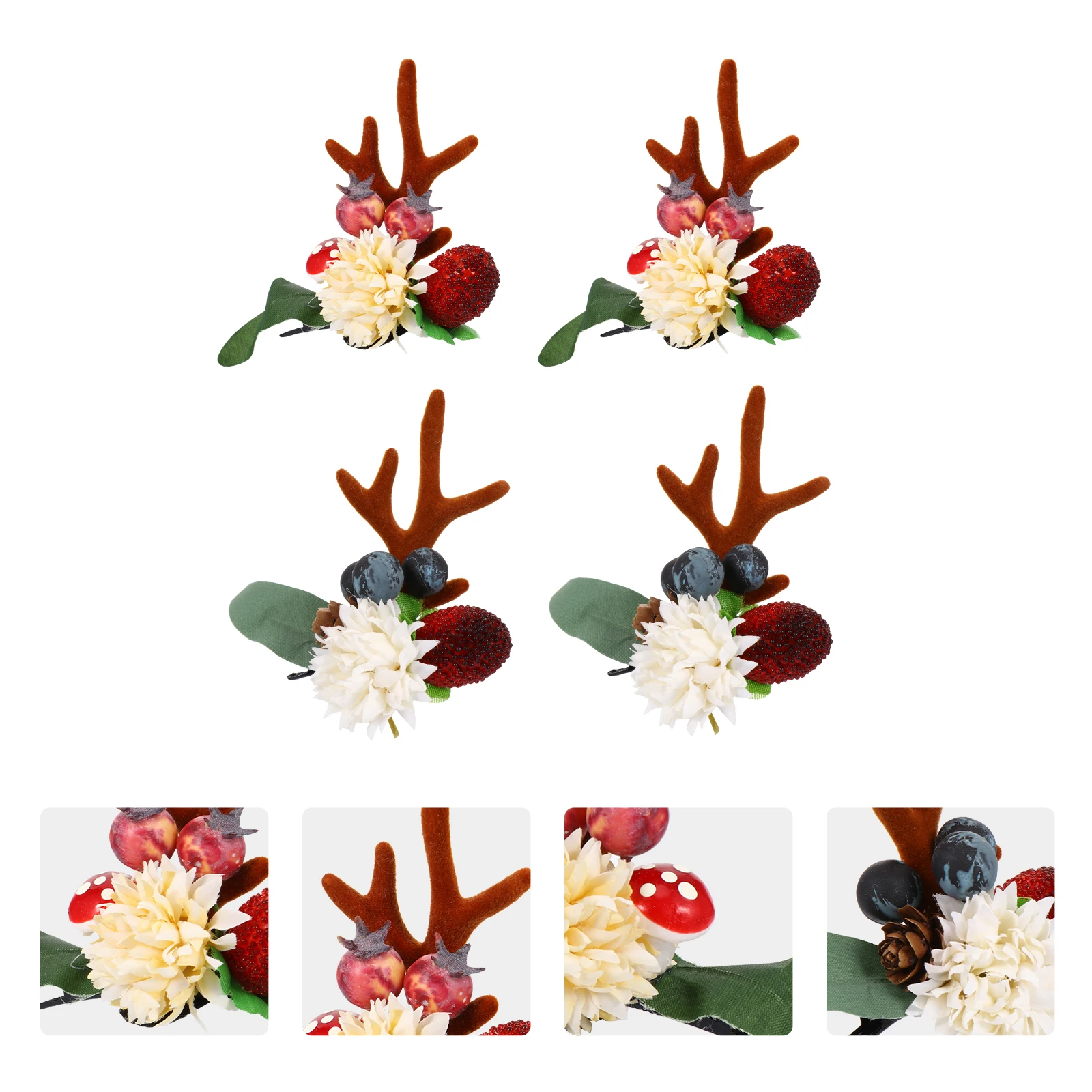 

Antler Hairpins Reindeer Hair Clips Party Hair Clips For Kids Adults Party Xmas Decoration Elegant Lightweight