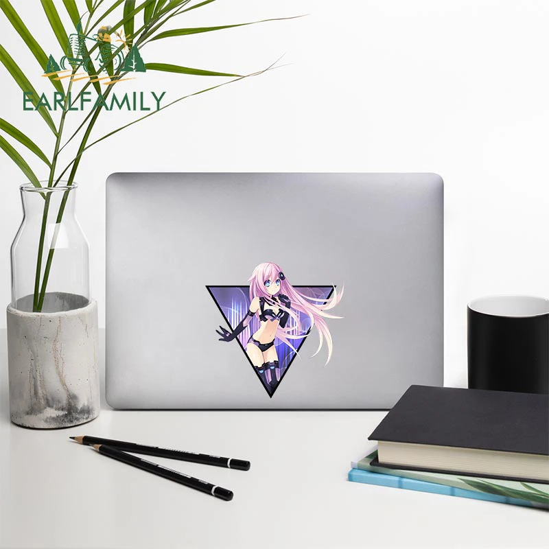 EARLFAMILY 13cm x 12.5cm for Hyperdimension Neptunia mk2 P Car Stickers Sunscreen Vinyl Decal Anime Trunk Laptop Decor Car Goods