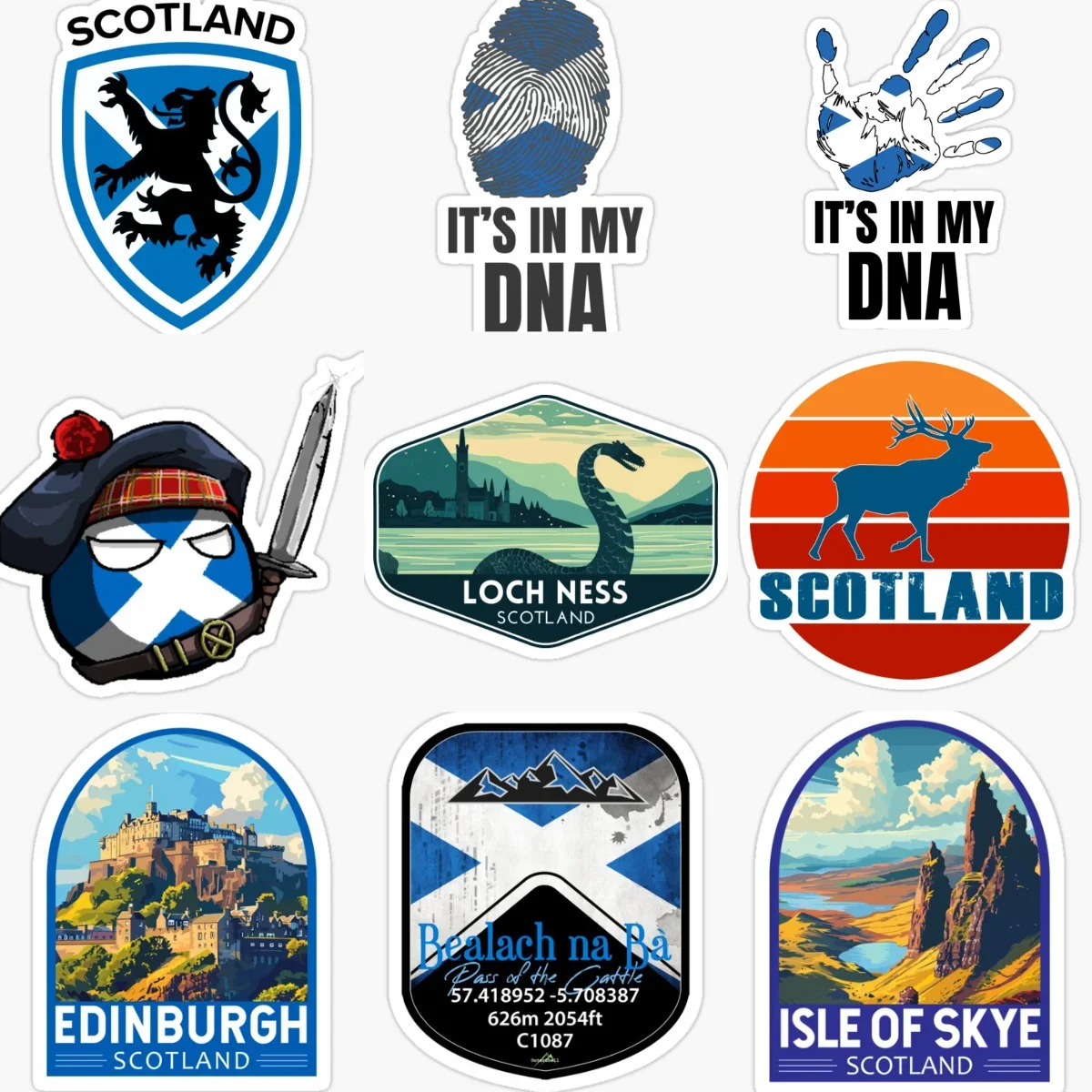 

SCO Scotland Flag Map Emblem PVC Creative Car Stickers for Car Van Bicycle Window Helmet Wall Accessories Customizable Size