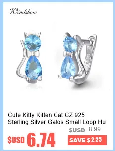 Nette Reine Echt 925 Sterling Silber Kitty Katze Gepflastert Zirkonia CZ Stud Ohrringe Bijoux Frauen Mädchen Kinder Schmuck Heißer geschenk – Detail 6
