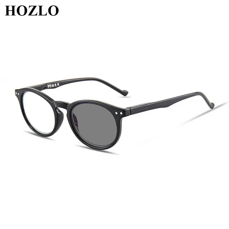 

New Fashion Retro Rivets TR Unisex Photochromic Reading Glasses Men Women Farsighted Sunglasses Presbyopia Spectacles Shades