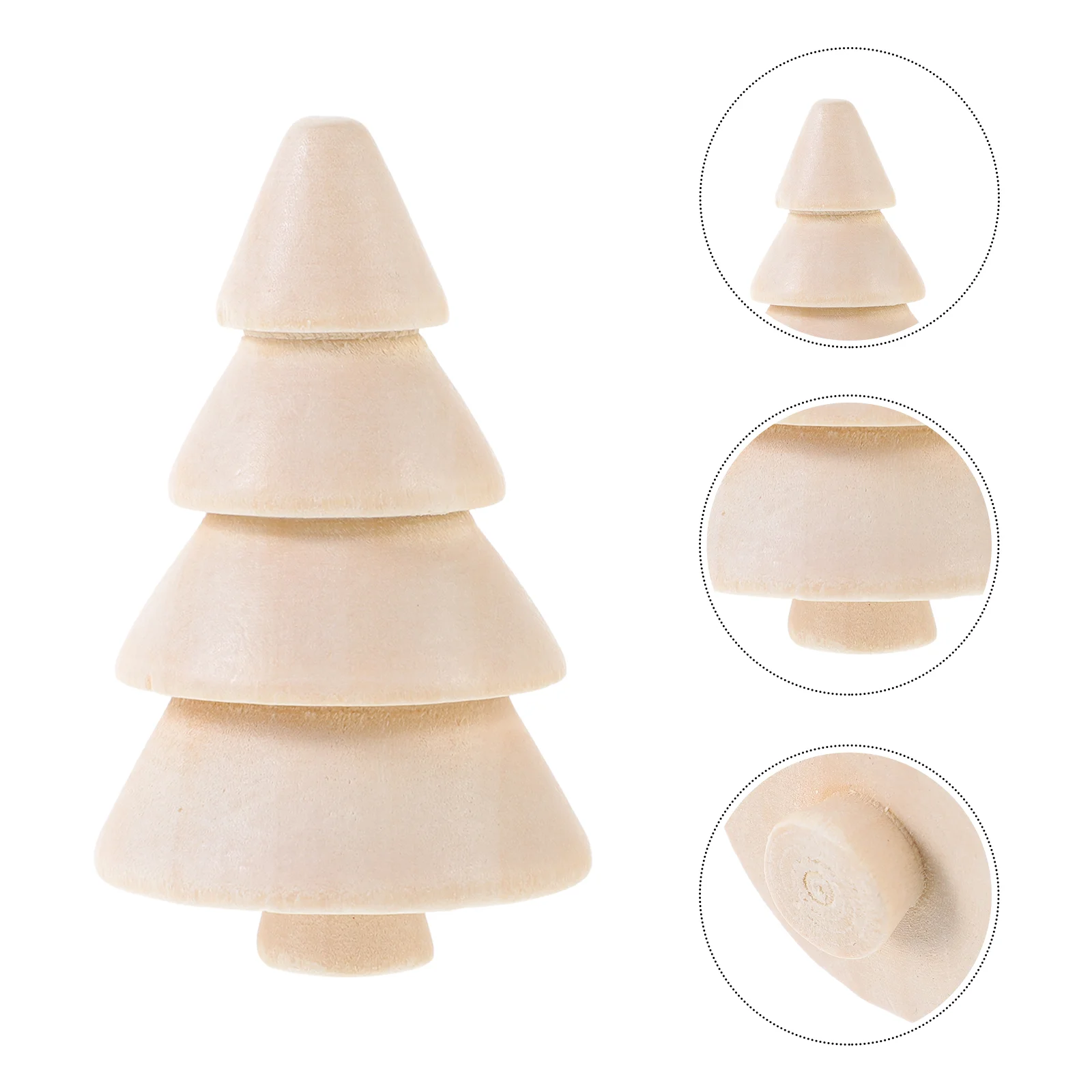  10 Pcs Baby Child Outdoor Halloween Decorations Collapsible Christmas Tree Wooden Xmas
