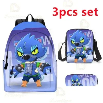 3PCS School Bag Sets 3D Printing School Knapsack for Teenagers Boys Girls Student Travel Back To School Popular Games Backpacks