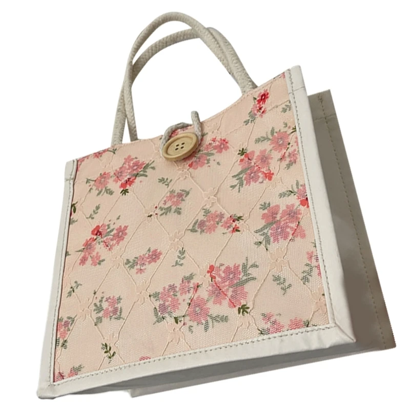 Japanese Fabric Bag Sweet Floral Women's Casual Handbag Top Handle Bag