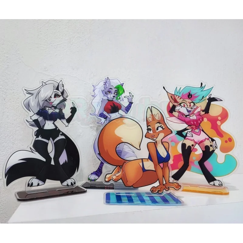 Helluva Boss Hazbin Hotel Acrylic Stand Classic Character Desk Ornament Fashion Table Home Decor Birthday Present For Collectors