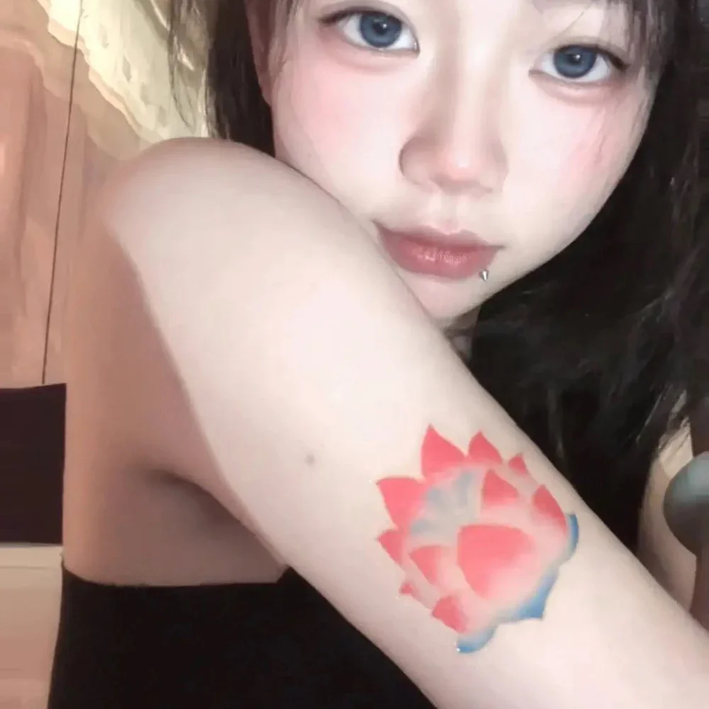 NANA Anime Oosaki Nana Cosplay Lotus Flower Waterproof Fake Tattoo Stickers Tattooing Halloween Masquerade Accessories Prop