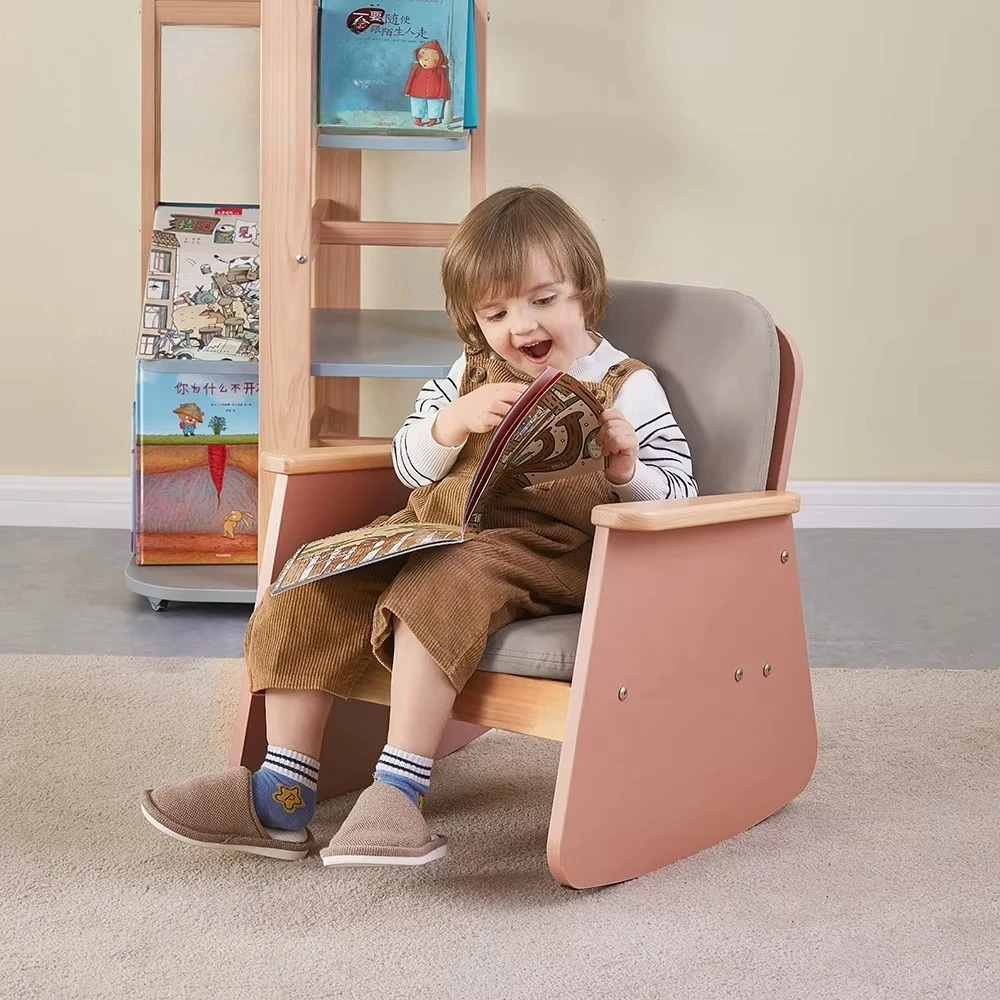 For Modern Solid Wood Toddler Rocking Chair for School and Bedroom Use-B2B Early Educational Kids Furniture