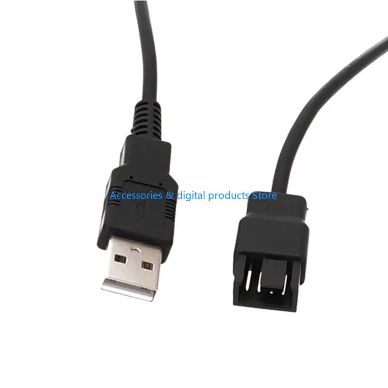 77JD USB to 4Pin 3pin Connector Laptop Fan Cable Durable USB to 4-Pin Power Supply
