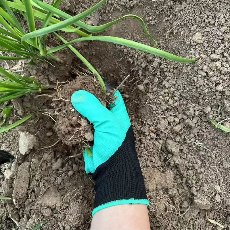 Gardening Gloves with Built-in Claws, Waterproof Garden Digging Planting Work Gloves, Breathable Protective Gloves for Yard Weed