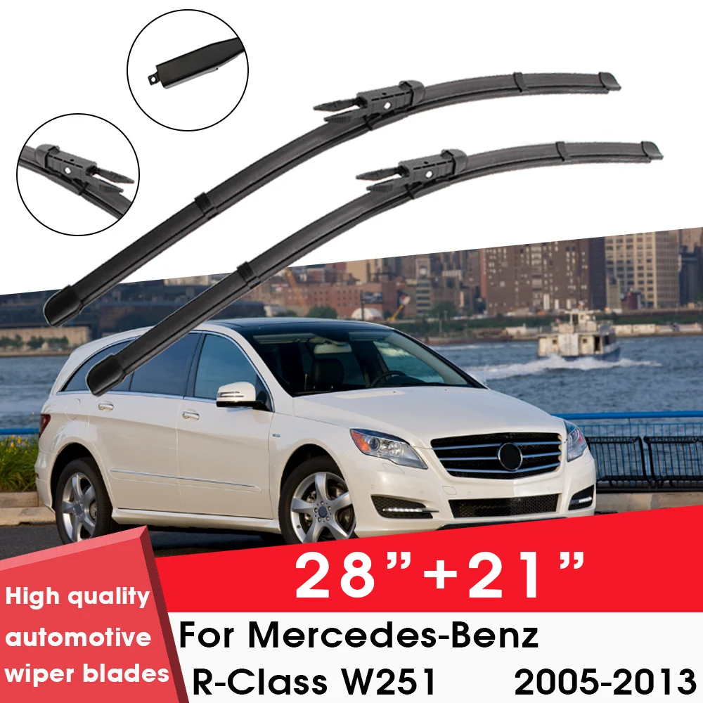 

Car Wiper Blade For Mercedes-Benz R-Class W251 2005-2013 28"+ 21" Windshield Windscreen Clean Naturl Rubber Car Accessories