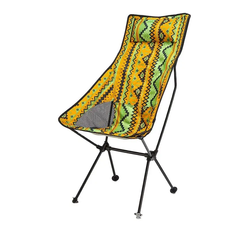 Portable Folding Camping Chair Long Leisure Back Beach Garden Chair Alloy