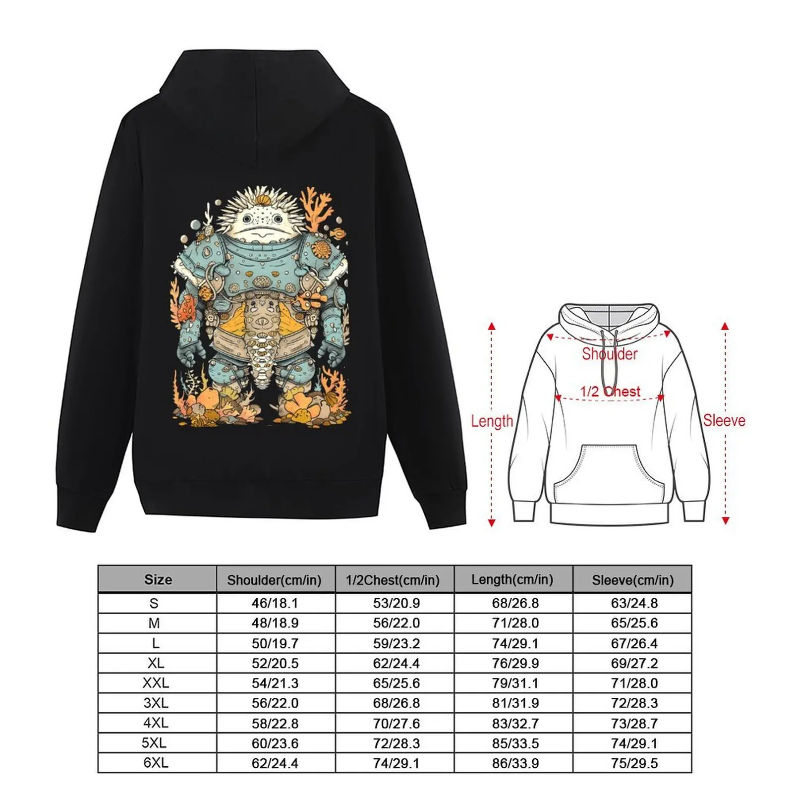 Sudadera con capucha Coral Knight, ropa de estilo coreano, ropa de otoño, ropa para hombre, sudaderas con capucha gráficas