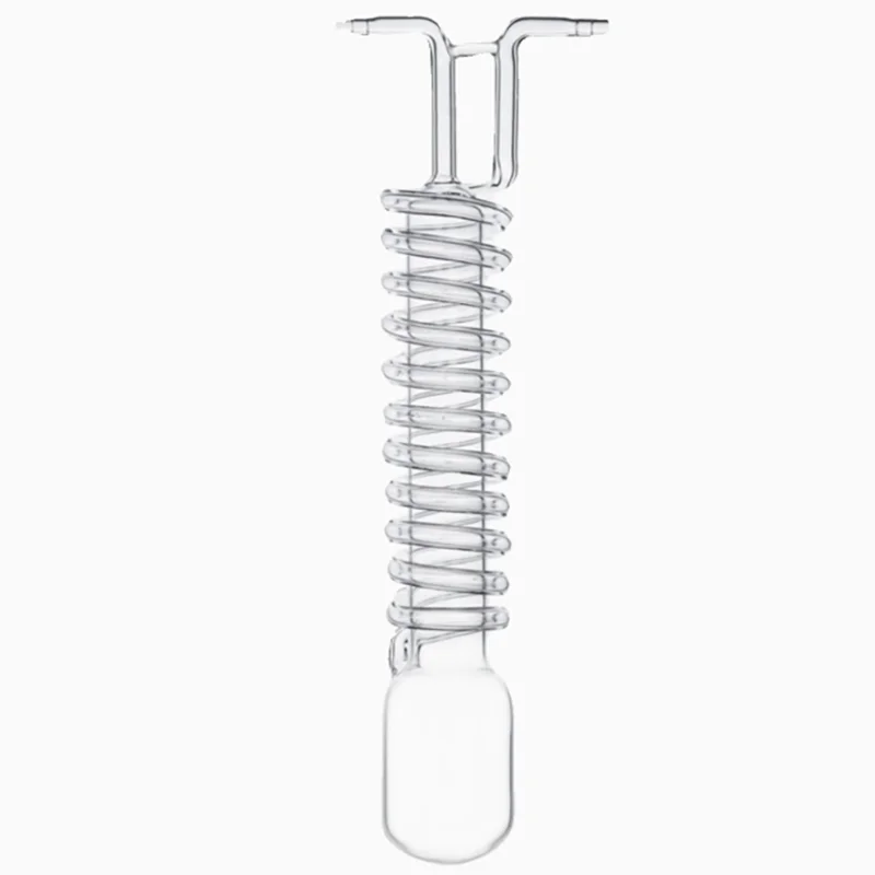 Picture 3: Serpentine cold hydrazine water-cooled condenser high borosilicate high temperature vacuum resistant integrated condenser
