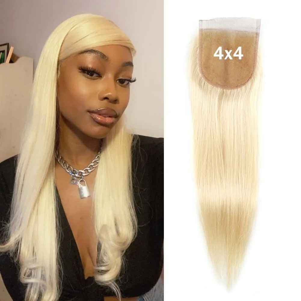 

613 Frontal Body Wave 4x4 Transparent HD Lace Closure Honey Blonde 100% Brazilian Human Hair