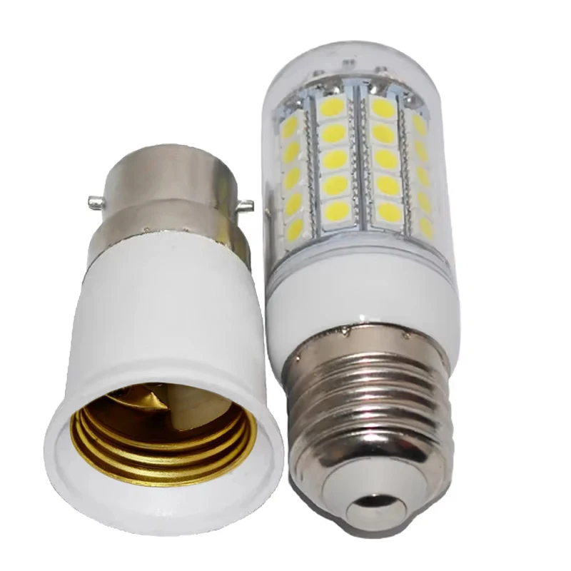 B22 to E27 Bulb Socket High Quality Lamp Base Converter Adapter PC Fireproof Lamp Holder for Led Corn Bulb Spotlight 110V 220V