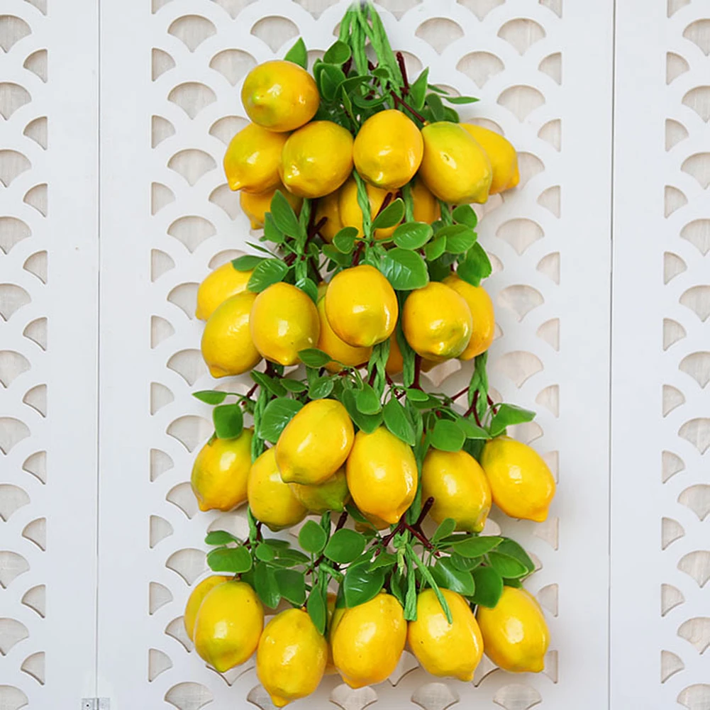 Artificial Vegetable String Fruit String Household Hotel Restaurant Decoration Lemon String Photography Props Window Decoration