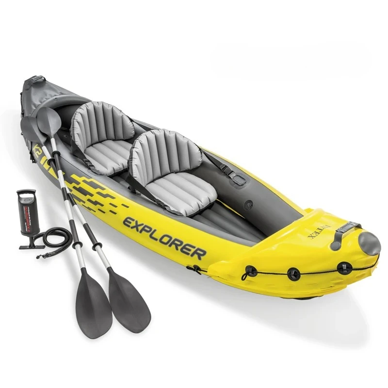Single double kayak inflatable boat  fishing boat thickened rubber boat folding canoe