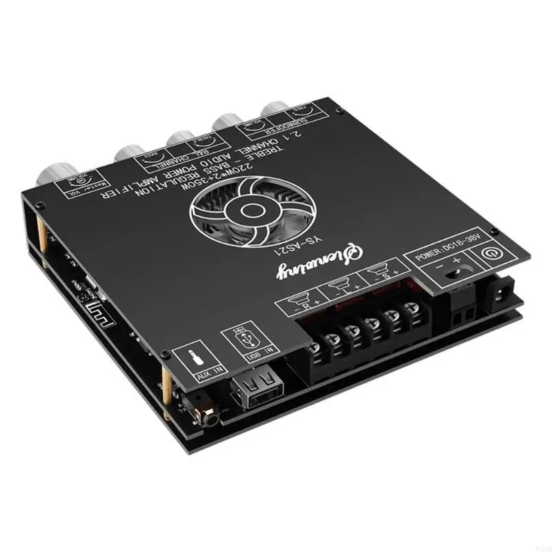 DC18-38V YS-AS21 2.1 Channel 220WX2+350W TPA3255 Bluetooth-compatible Digital 