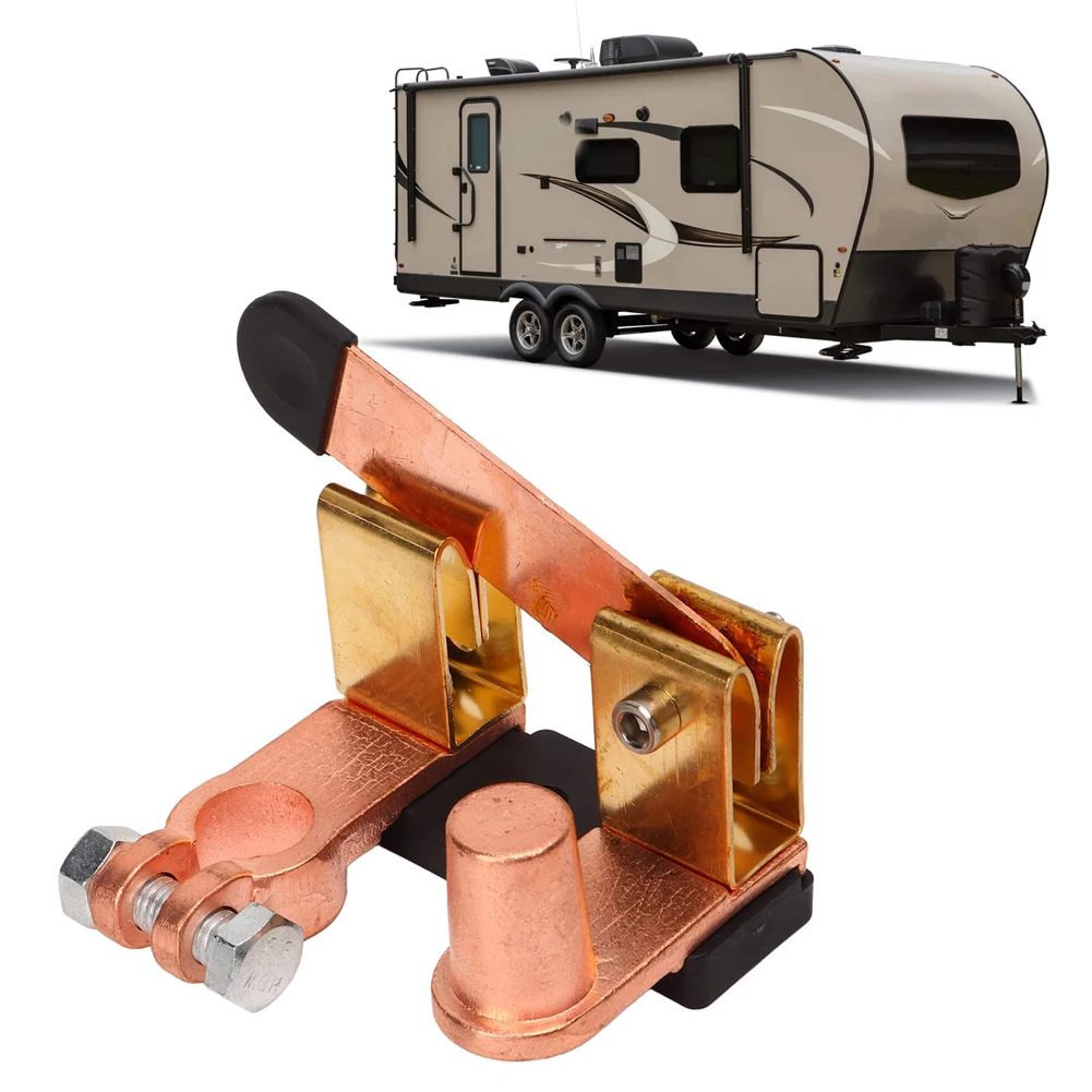 

Battery Master Switch Vertical Knife Blade Negative Battery Cut Off Master Brass Power Cut Off Isolator for Car Vehicle RV