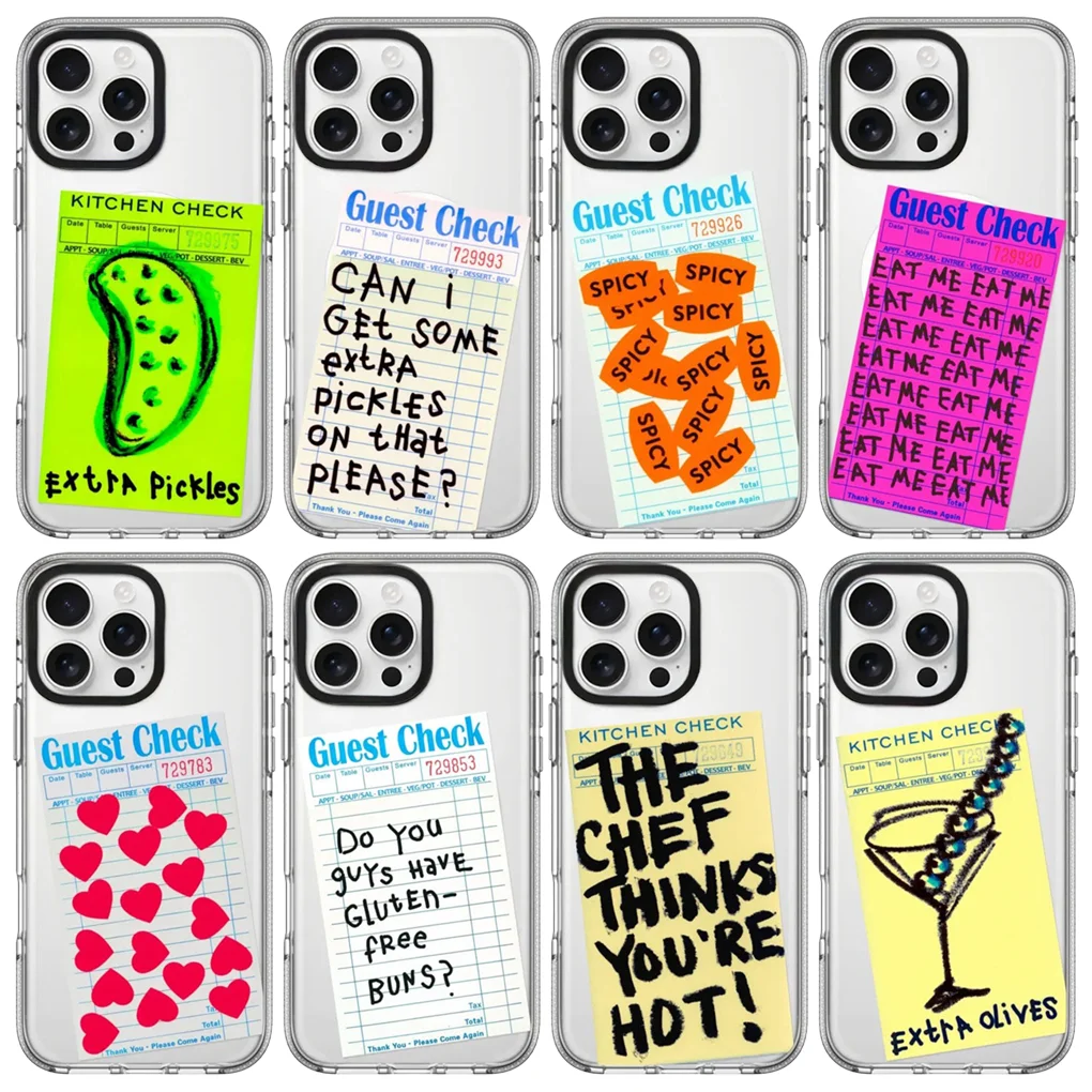 

Guest Check Magnetic White Border Acrylic Phone Case Cover for IPhone 12 13 14 15 16 17 Pro Max Case