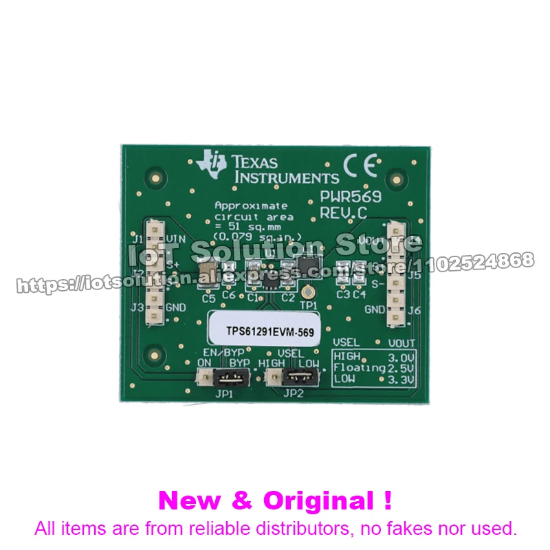 TPS61291EVM-569 Low IQ Boost Converter with Bypass Mode Evaluation Module