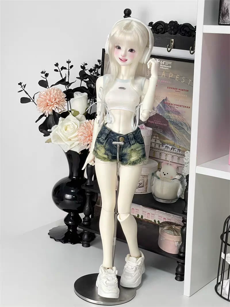 Vestiti per Bambole, Giocattoli per Ragazze, Shorts in Denim Blu Casual Quotidiano, Eleganti Accessori per Bambole SD16 1/3 1/4, Regali Bianchi Carini