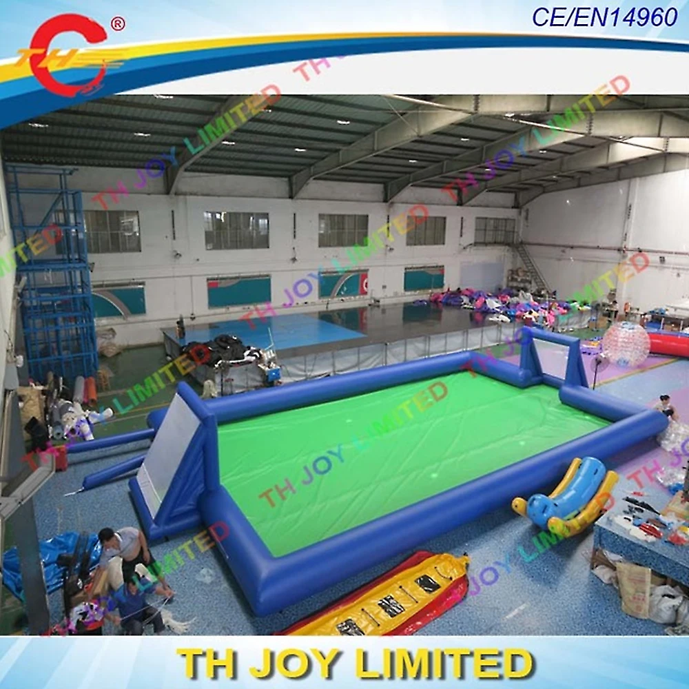 free air shipping to door,10*5m giant Inflatable soap soccer field arena,inflatable water football pitch court