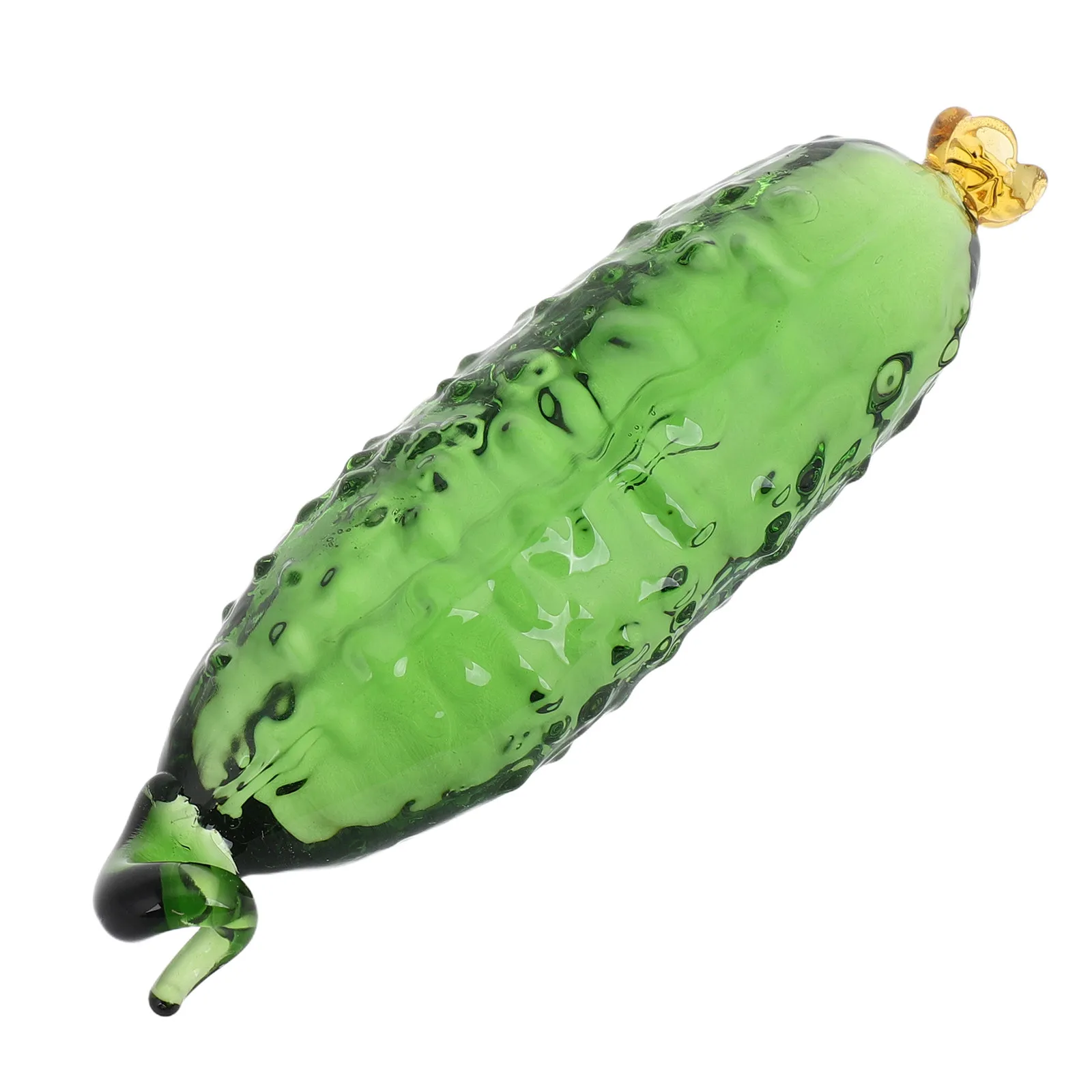 Glass Cucumber Ornament Desktop Simulation Decor Realistic Vegetable Centerpiece for Living Room Dining Table Office Tabletop view 3