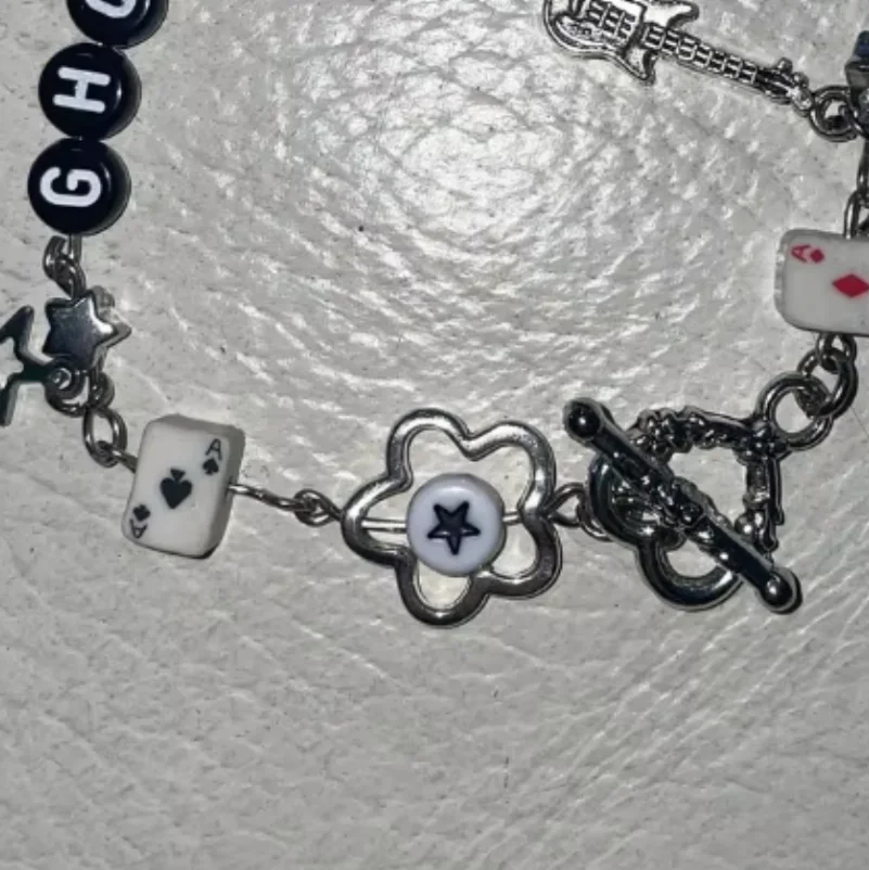 Lil peep ghost girl beaded bracelet Stars & Hearts Bracelet, Grunge, Y2k, Fairy Bracelet, Coquette, Fairycore, Beaded Bracelet