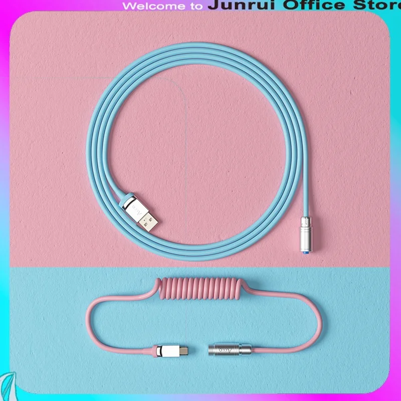 Akko Customized Aviation Plug Cable V2 Game Mechanical Keyboard Cable Data Cable Stretch Metal Interface Large Spring Spiral