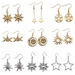53 styles Inspired Jewellery Fashion Women Gifts Vintage Moon Sun Star Dangle Drop Earrings For Women Statement Wiccan Jewelry