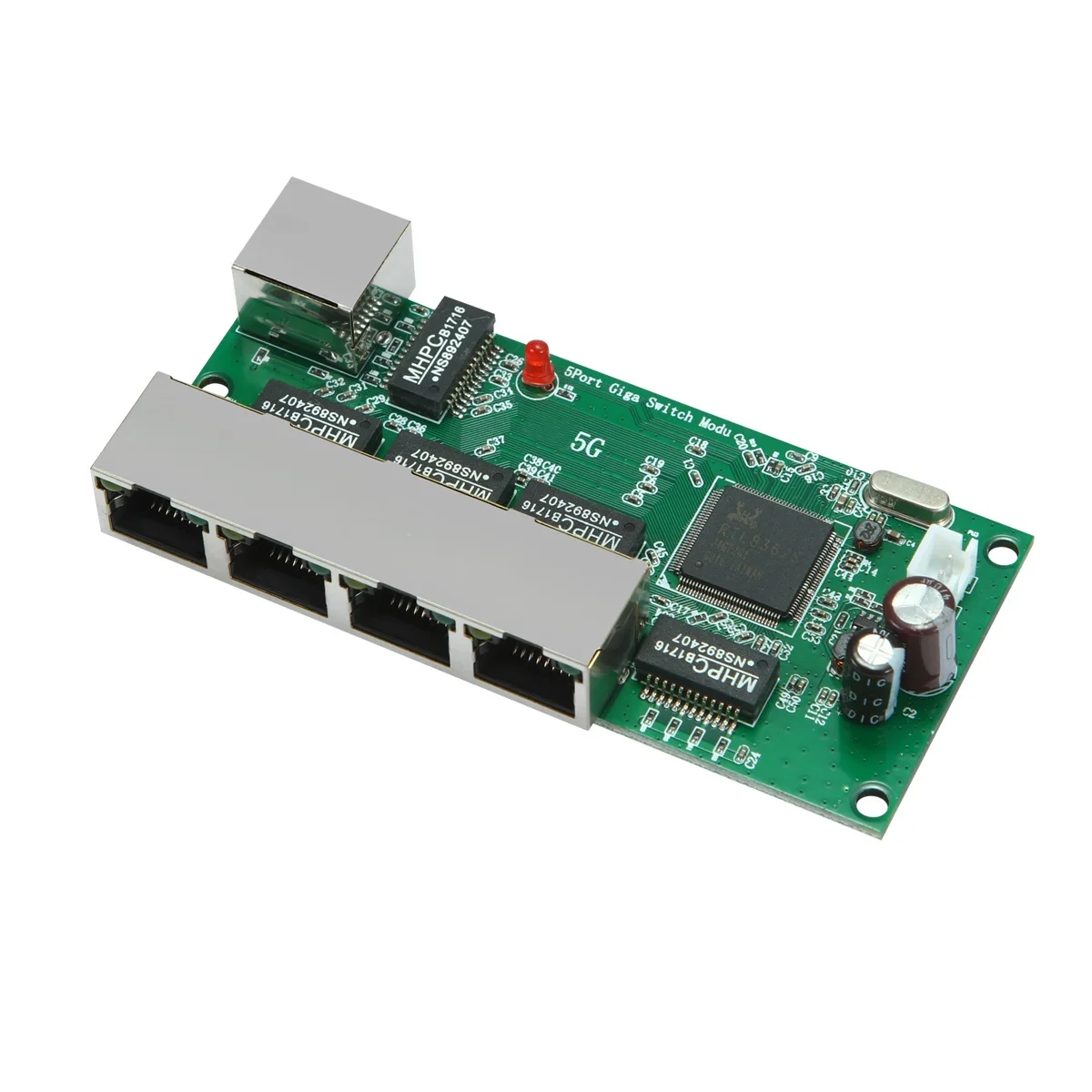 

3/5-портовый модуль концентратора мини-коммутатора Ethernet 1000M 5 В 12 В