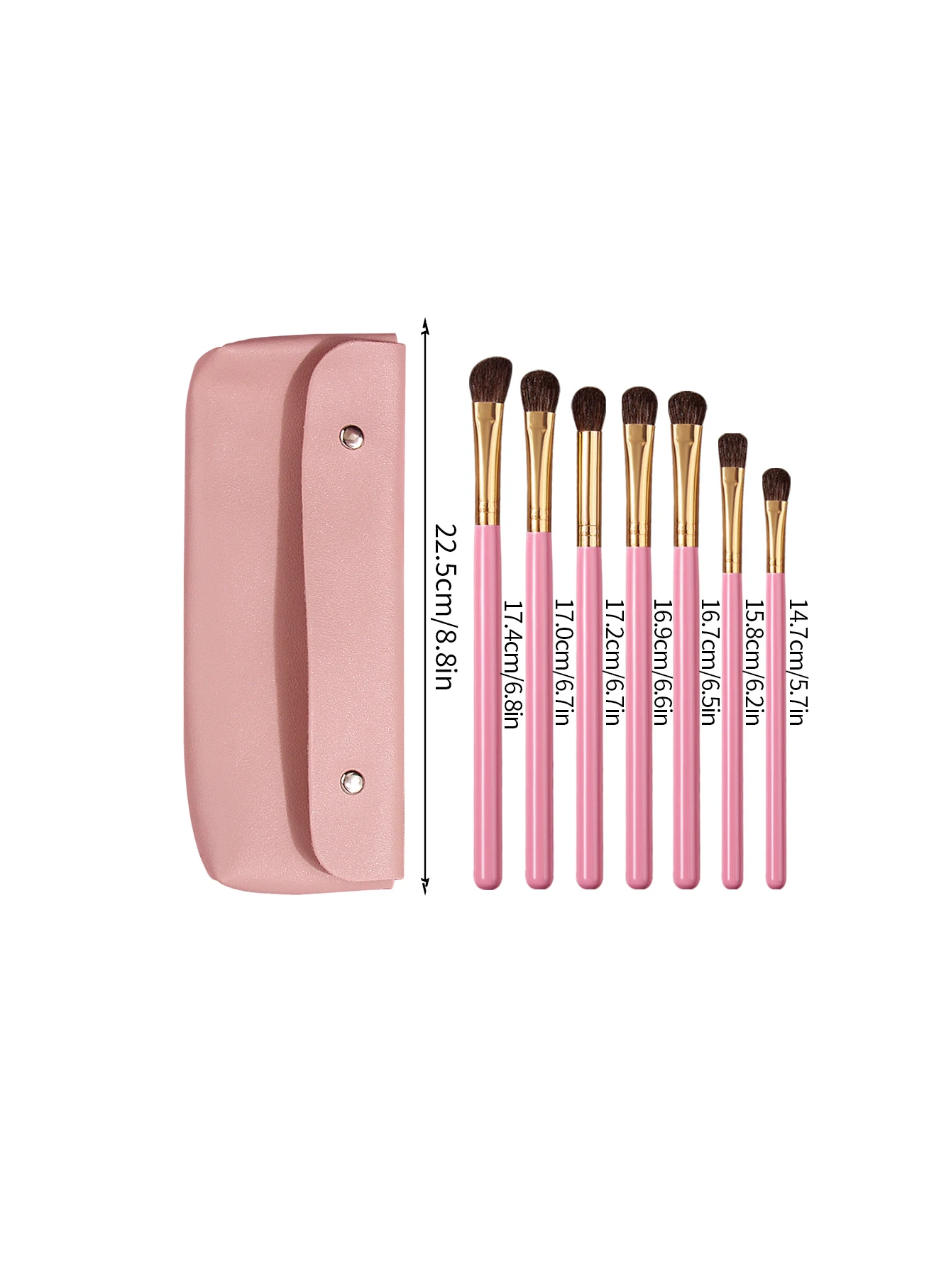 8PCS 아이 메이크업 브러쉬 세트, 부드러운 아이섀도 브러쉬, 블렌딩 브러쉬, 눈썹 브러쉬, 다기능 브러쉬 세트 및 보관 가방