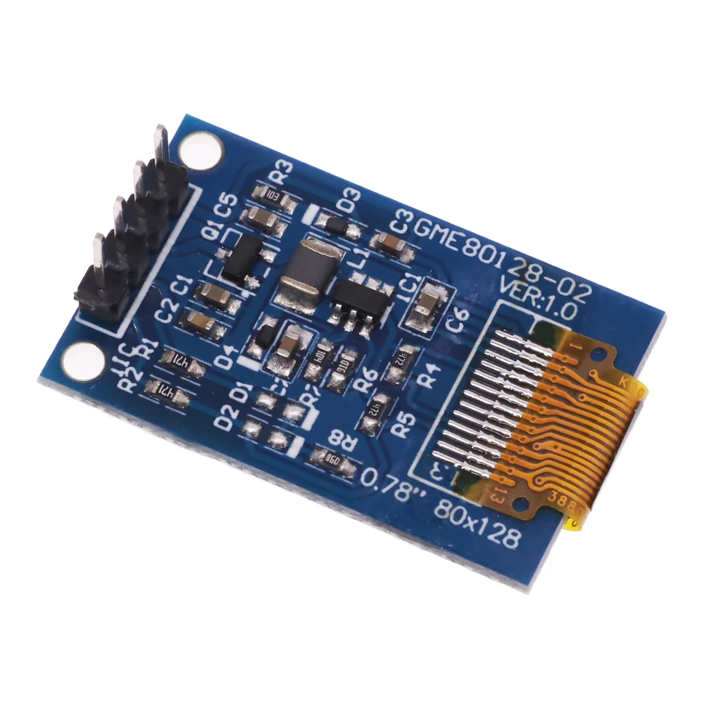 0.78 inch OLED Display LCD Screen Module 0.78" White Color Resolution 128*80 SPI Interface SH1107 driver 128X80 for arduino